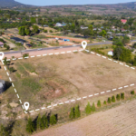 vue aérienne terrain pour la construction d'une maison