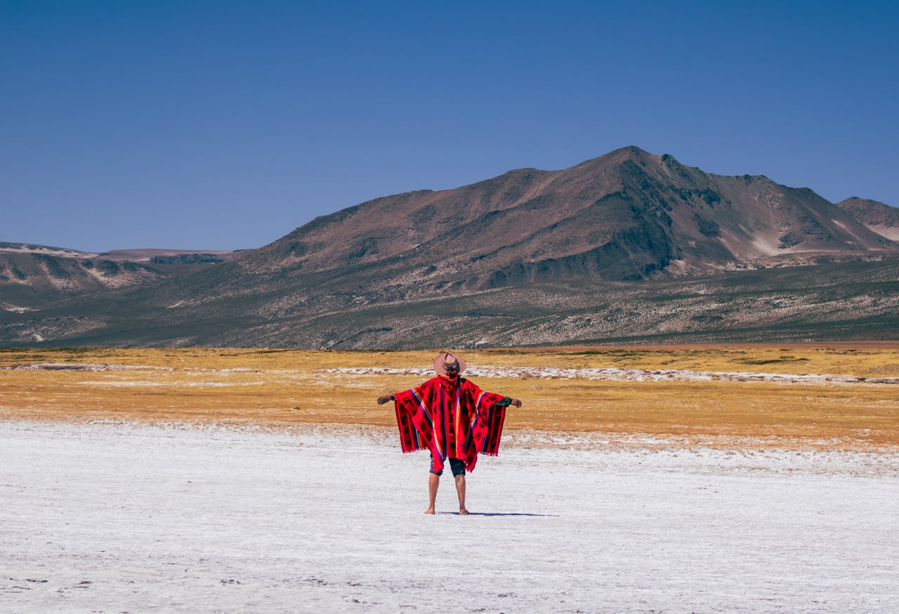 Poncho homme élégant