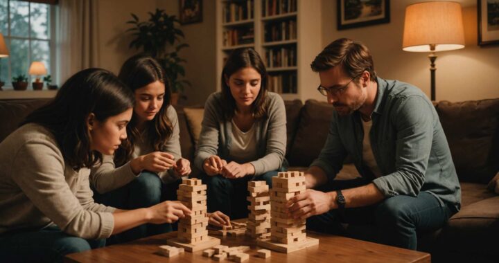 Jouer à jenga sous pression : un défi brûlant pour les amateurs de jeux