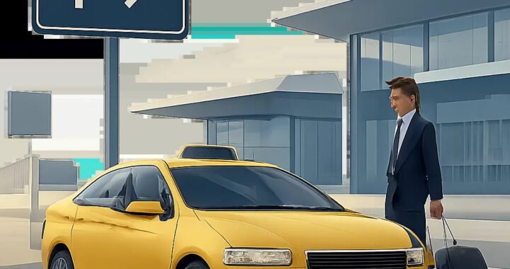Illustration d’un taxi professionnel prêt à prendre en charge un voyageur pour l’aéroport d’Orly. L’image évoque la ponctualité, la sérénité et la réservation anticipée.